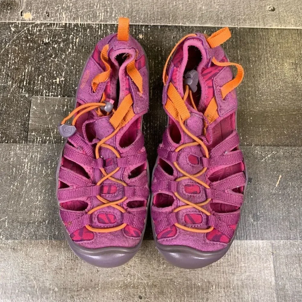 Keen Youth Size 3 Moxie Sandals Pink Orange Strappy Adjustable Slip On Shoes